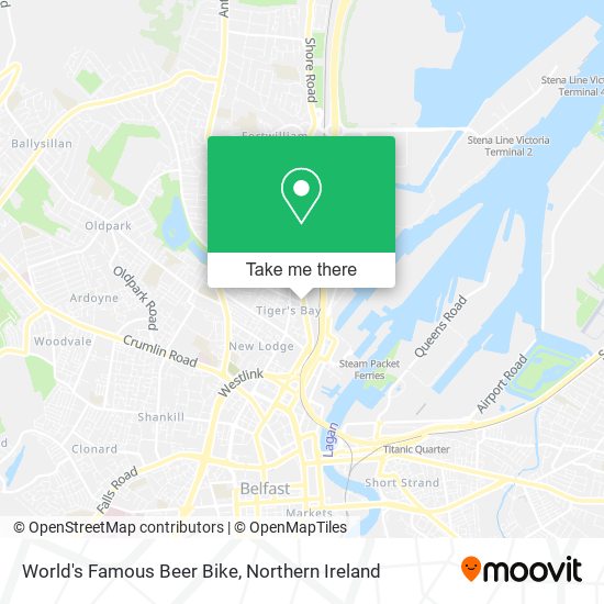 World's Famous Beer Bike map