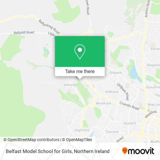 Belfast Model School for Girls map