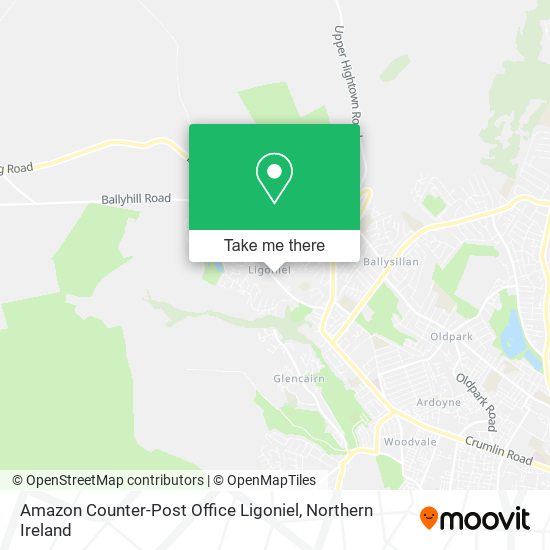 Amazon Counter-Post Office Ligoniel map