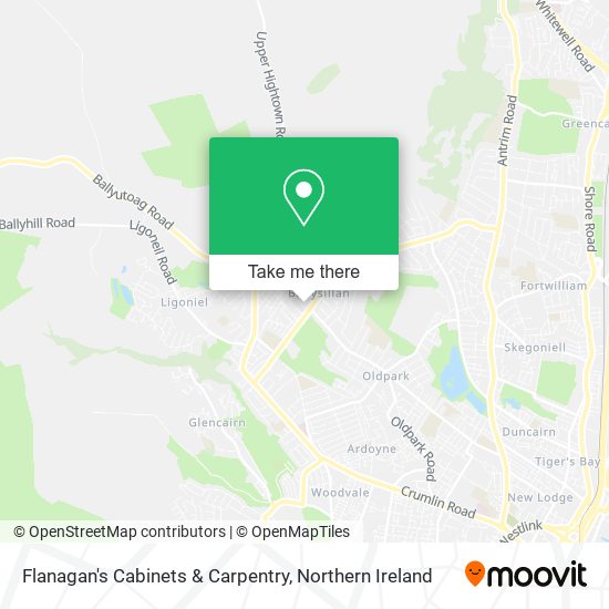 Flanagan's Cabinets & Carpentry map