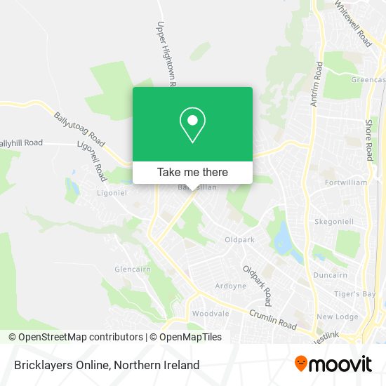 Bricklayers Online map