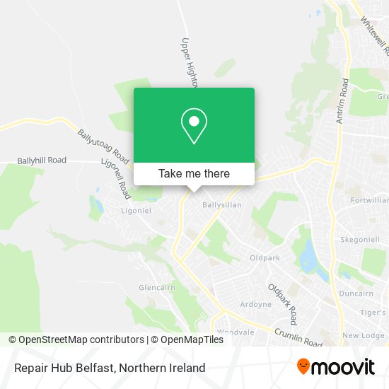 Repair Hub Belfast map