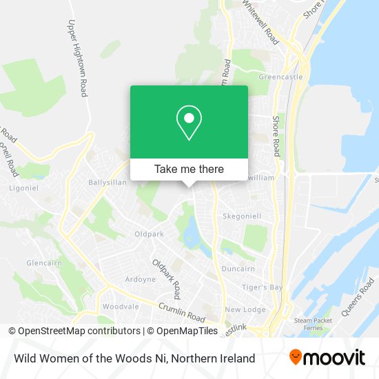 Wild Women of the Woods Ni map