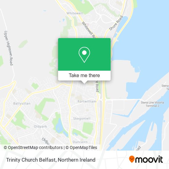 Trinity Church Belfast map