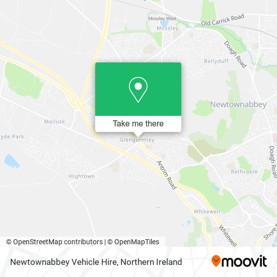 Newtownabbey Vehicle Hire map