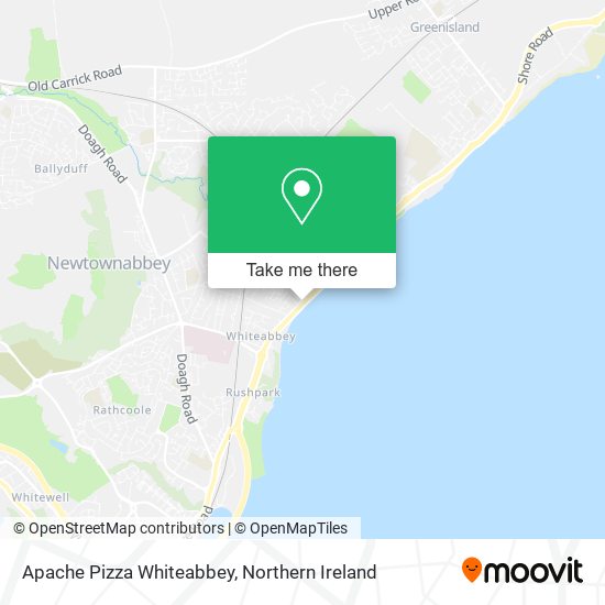 Apache Pizza Whiteabbey map