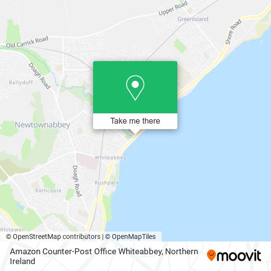 Amazon Counter-Post Office Whiteabbey map