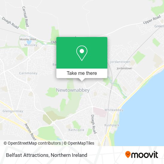 Belfast Attractions map