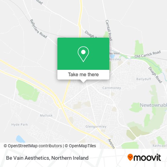 Be Vain Aesthetics map