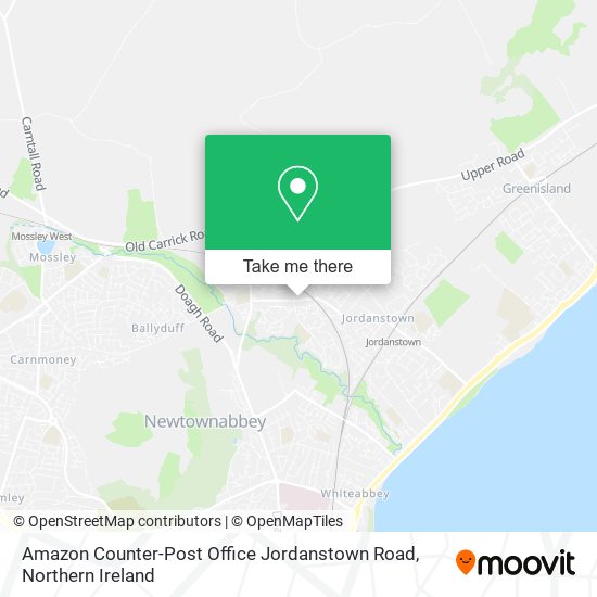 Amazon Counter-Post Office Jordanstown Road map