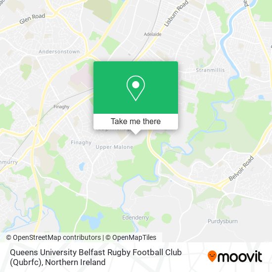 Queens University Belfast Rugby Football Club (Qubrfc) map