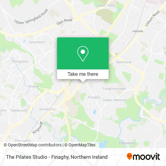 The Pilates Studio - Finaghy map