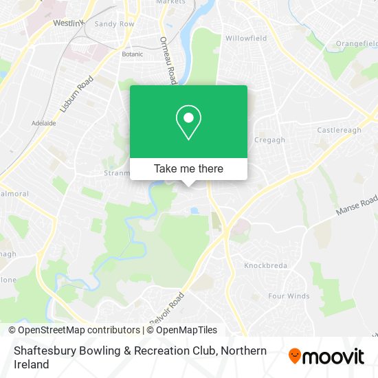 Shaftesbury Bowling & Recreation Club map