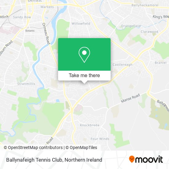 Ballynafeigh Tennis Club map