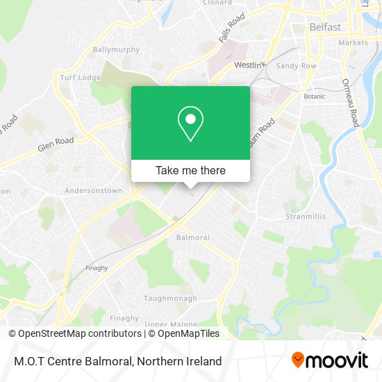 M.O.T Centre Balmoral map