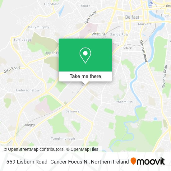 559 Lisburn Road- Cancer Focus Ni map