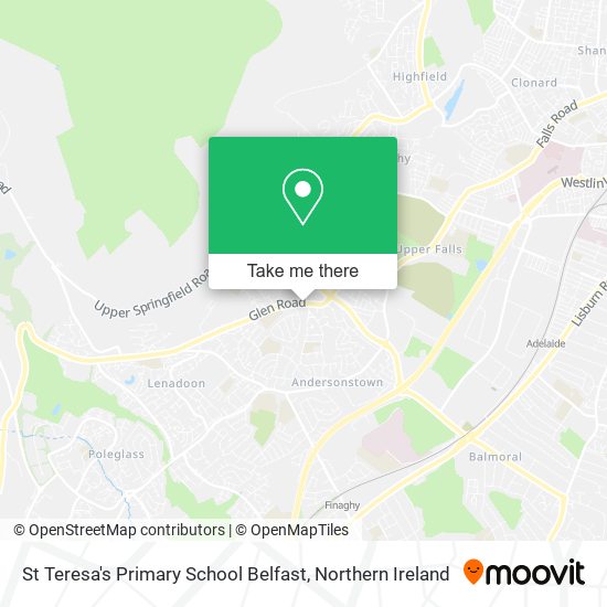 St Teresa's Primary School Belfast map