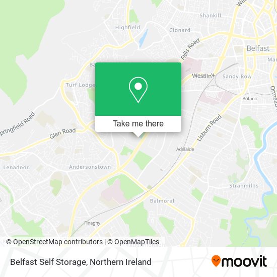 Belfast Self Storage map