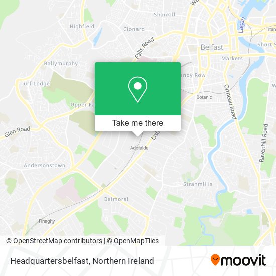 Headquartersbelfast map