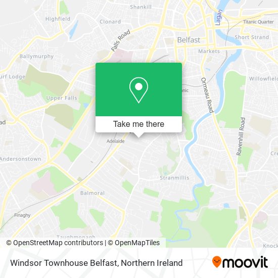 Windsor Townhouse Belfast map