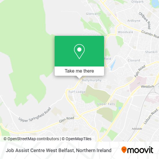 Job Assist Centre West Belfast map