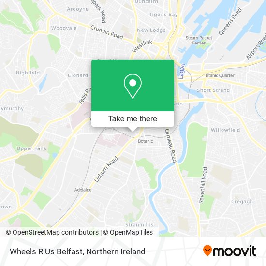 Wheels R Us Belfast map