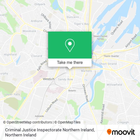Criminal Justice Inspectorate Northern Ireland map