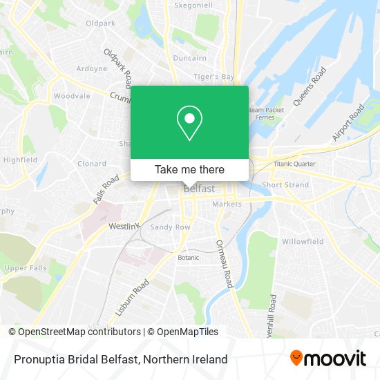 Pronuptia Bridal Belfast map