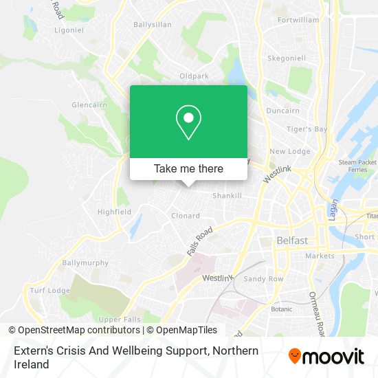 Extern's Crisis And Wellbeing Support map