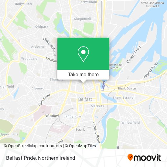 Belfast Pride map