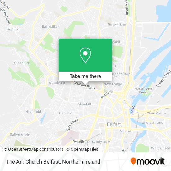 The Ark Church Belfast map