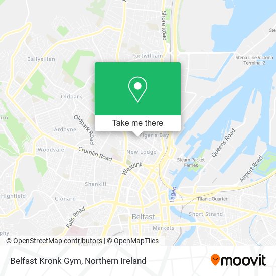 Belfast Kronk Gym map