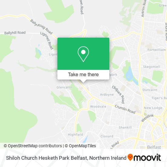Shiloh Church Hesketh Park Belfast map