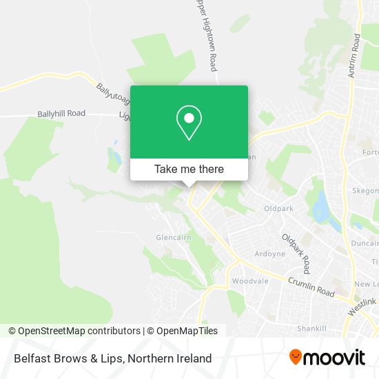 Belfast Brows & Lips map
