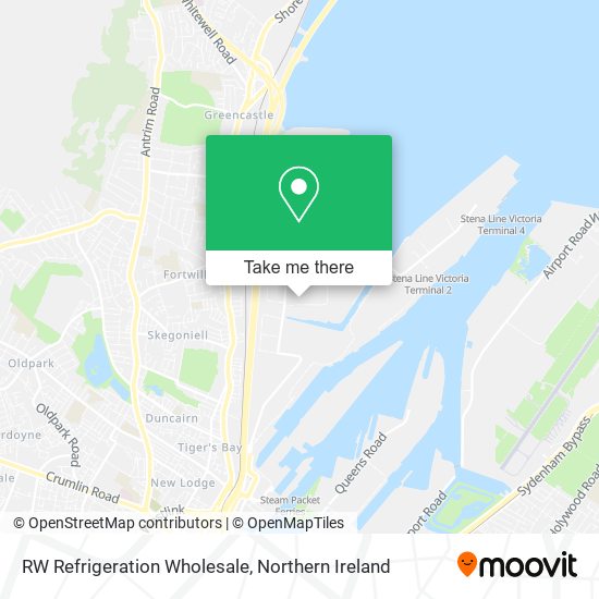 RW Refrigeration Wholesale map