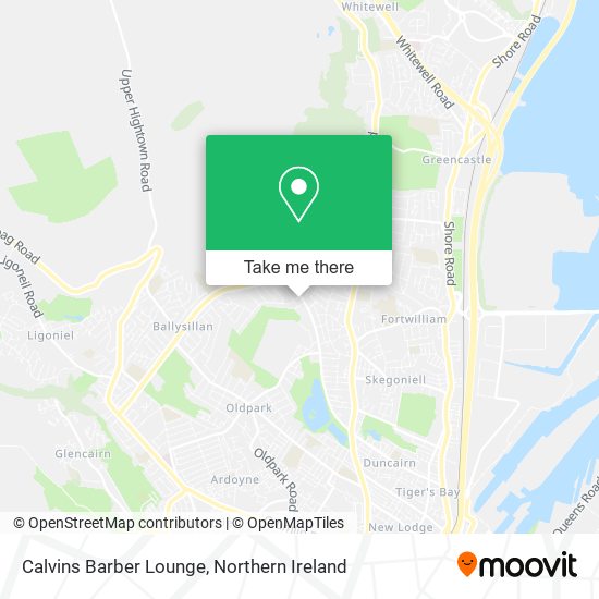 Calvins Barber Lounge map