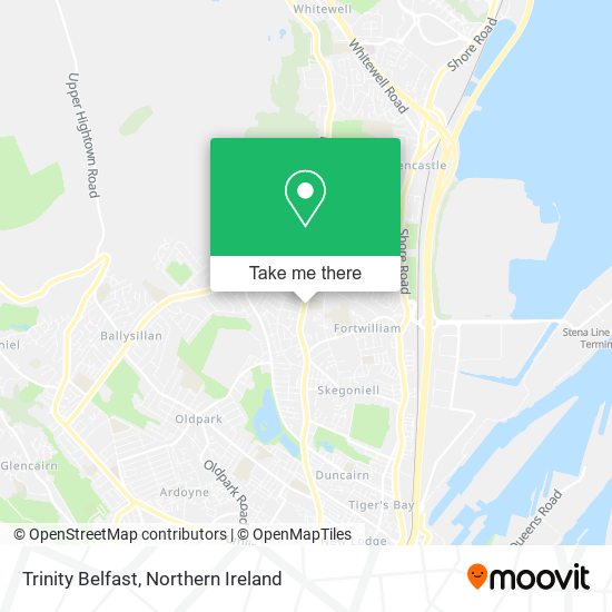 Trinity Belfast map