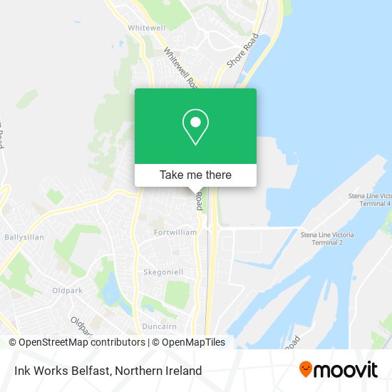 Ink Works Belfast map