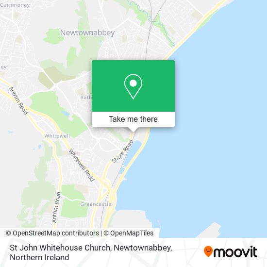 St John Whitehouse Church, Newtownabbey map