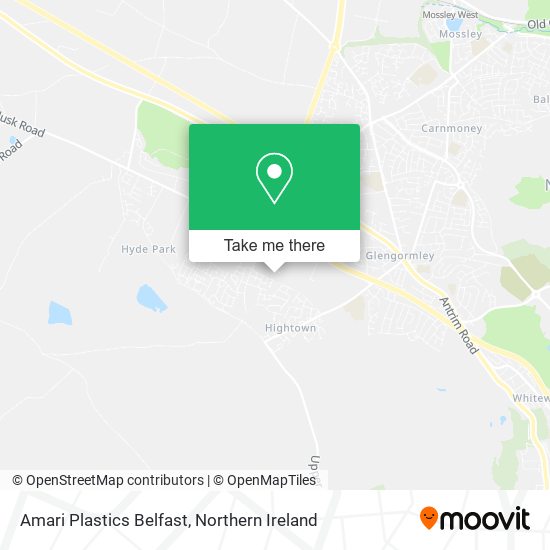 Amari Plastics Belfast map
