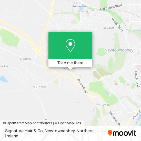 Signature Hair & Co, Newtownabbey map