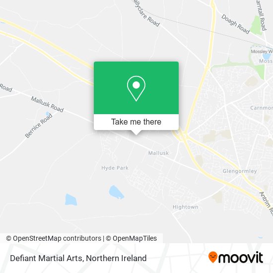 Defiant Martial Arts map
