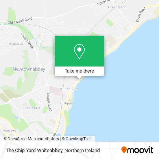 The Chip Yard Whiteabbey map