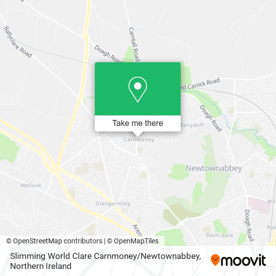 Slimming World Clare Carnmoney / Newtownabbey map