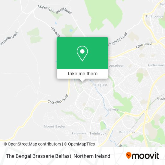 The Bengal Brasserie Belfast map