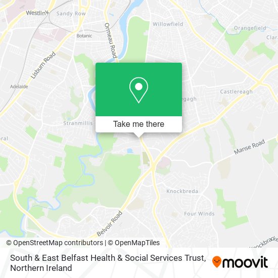 South & East Belfast Health & Social Services Trust map
