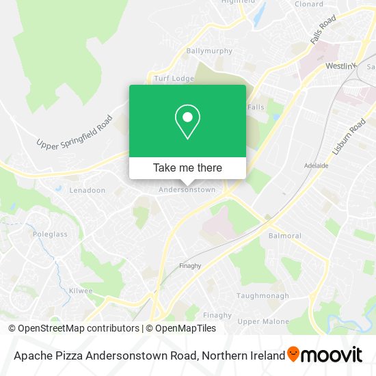 Apache Pizza Andersonstown Road map