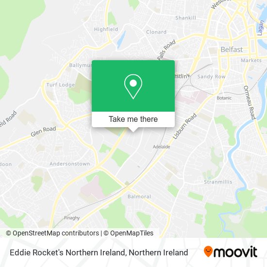 Eddie Rocket's Northern Ireland map
