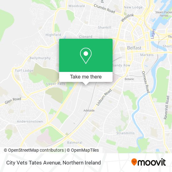 City Vets Tates Avenue map
