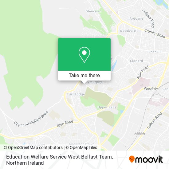 Education Welfare Service West Belfast Team map